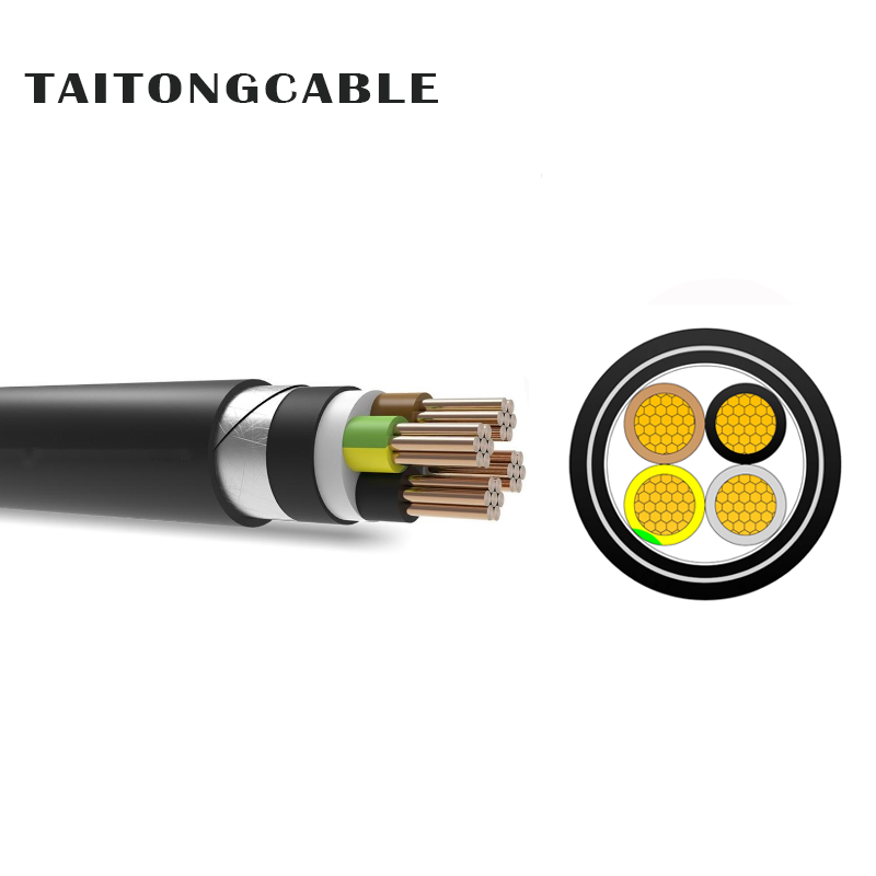 Aşağı Gərginlikli 2-5 Nüvəli Mis Keçirici STA-Zirehli XLPE-İzolyasiyalı PVC-Qabılı Elektrik Kabelləri