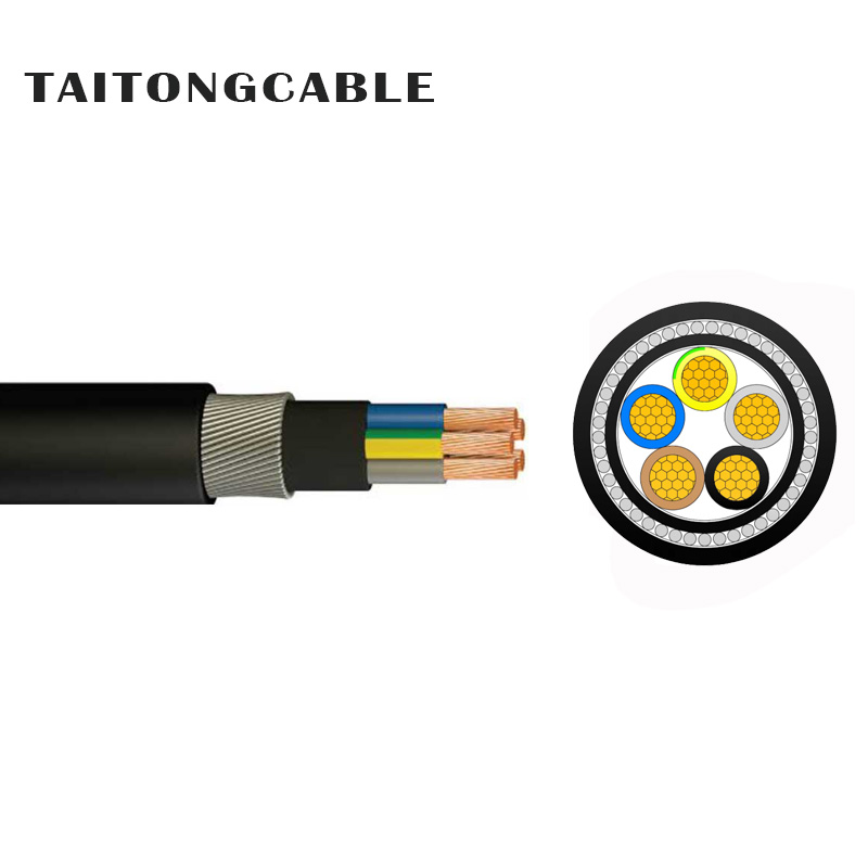 Aşağı Gərginlikli 2‑5 Nüvəli Mis Keçirici SWA‑Zirehli XLPE‑İzolyasiyalı PVC‑Qabılı Elektrik Kabelləri